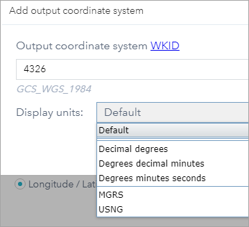 Add output coordinate system Add output coordinate system